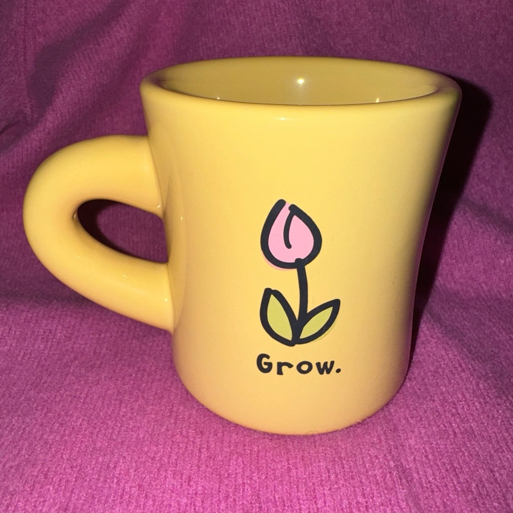Yellow Life is Good Coffee Mug Tulip